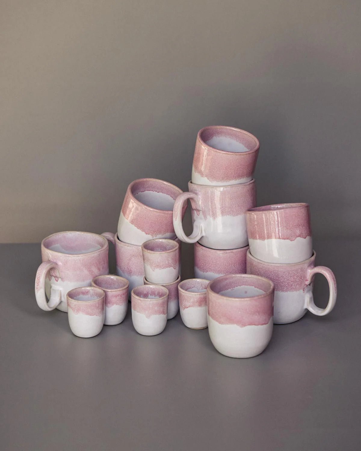 onomao - TRADITIONELL Kleine Tasse (350 ml) Rosé Dipped - ROSA ECK - , ,