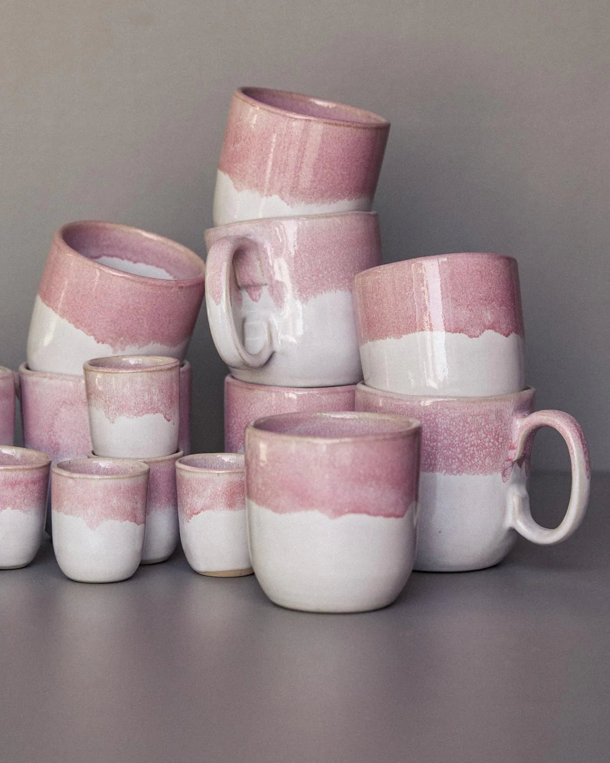 onomao - TRADITIONELL Kleine Tasse (350 ml) Rosé Dipped - ROSA ECK - , ,