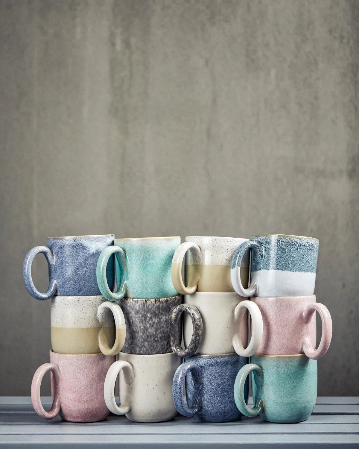 onomao - TRADITIONELL Kleine Tasse (350 ml) Teal Dipped - ROSA ECK - , ,