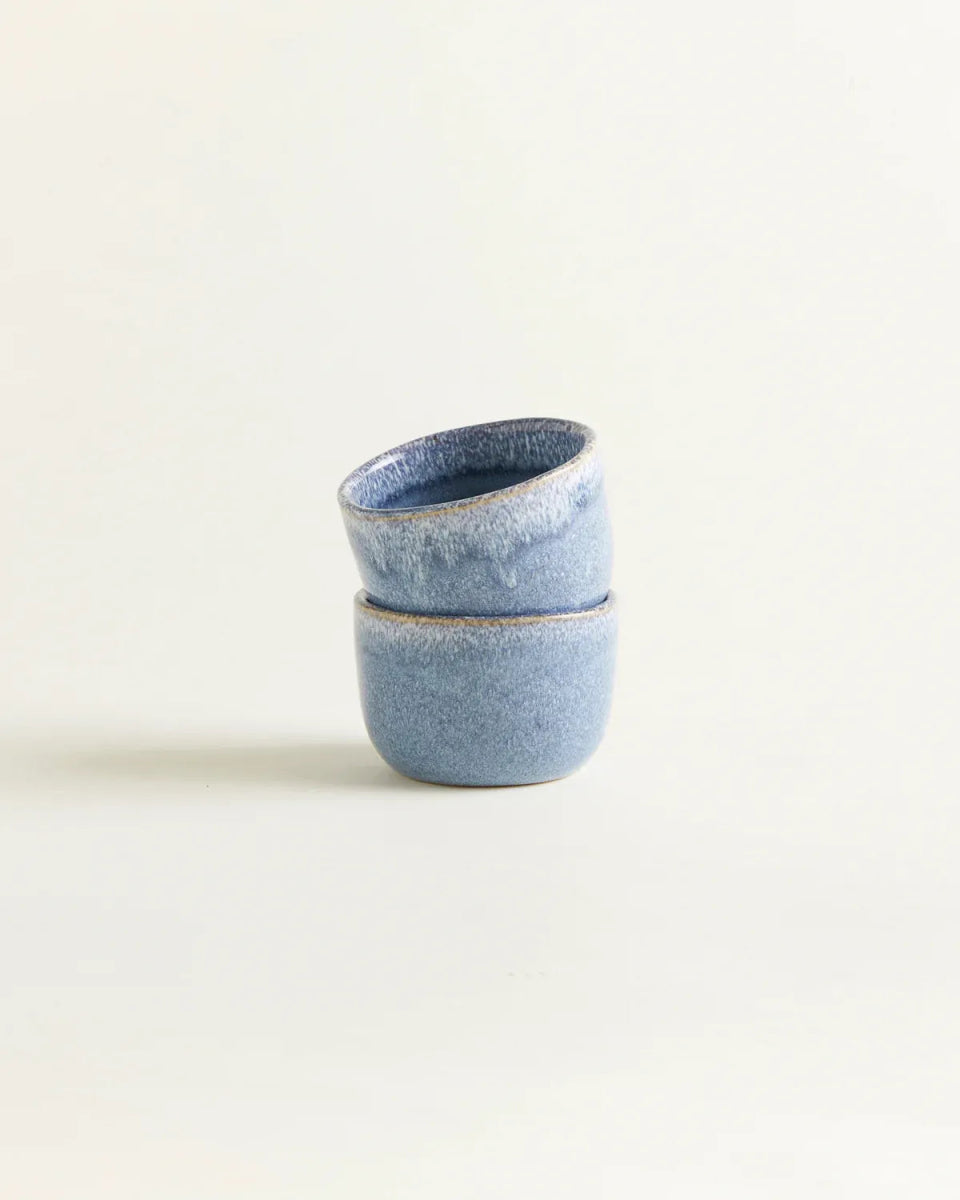 onomao - TRADITIONELL Kleiner Becher (150 ml) • Graublau - Kaffee - und Teetasse - ROSA ECK Concept Store
