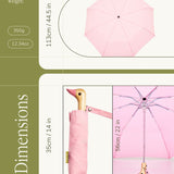 Original Duckhead - Regenschirm mit Entenkopf | Barbie Pink - ROSA ECK - Rosa, Umweltfreundlich,