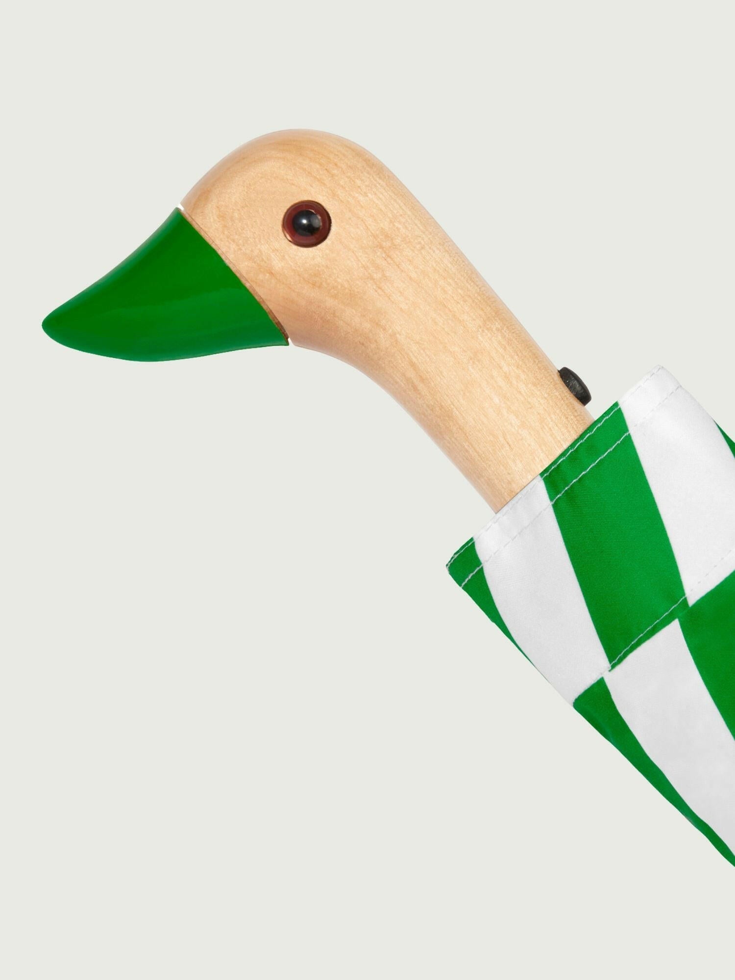 Original Duckhead - Regenschirm mit Entenkopf | Kelly Bars - ROSA ECK - Grün, Streifen, Umweltfreundlich