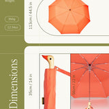 Original Duckhead - Regenschirm mit Entenkopf | Peach - ROSA ECK - Orange, Umweltfreundlich,