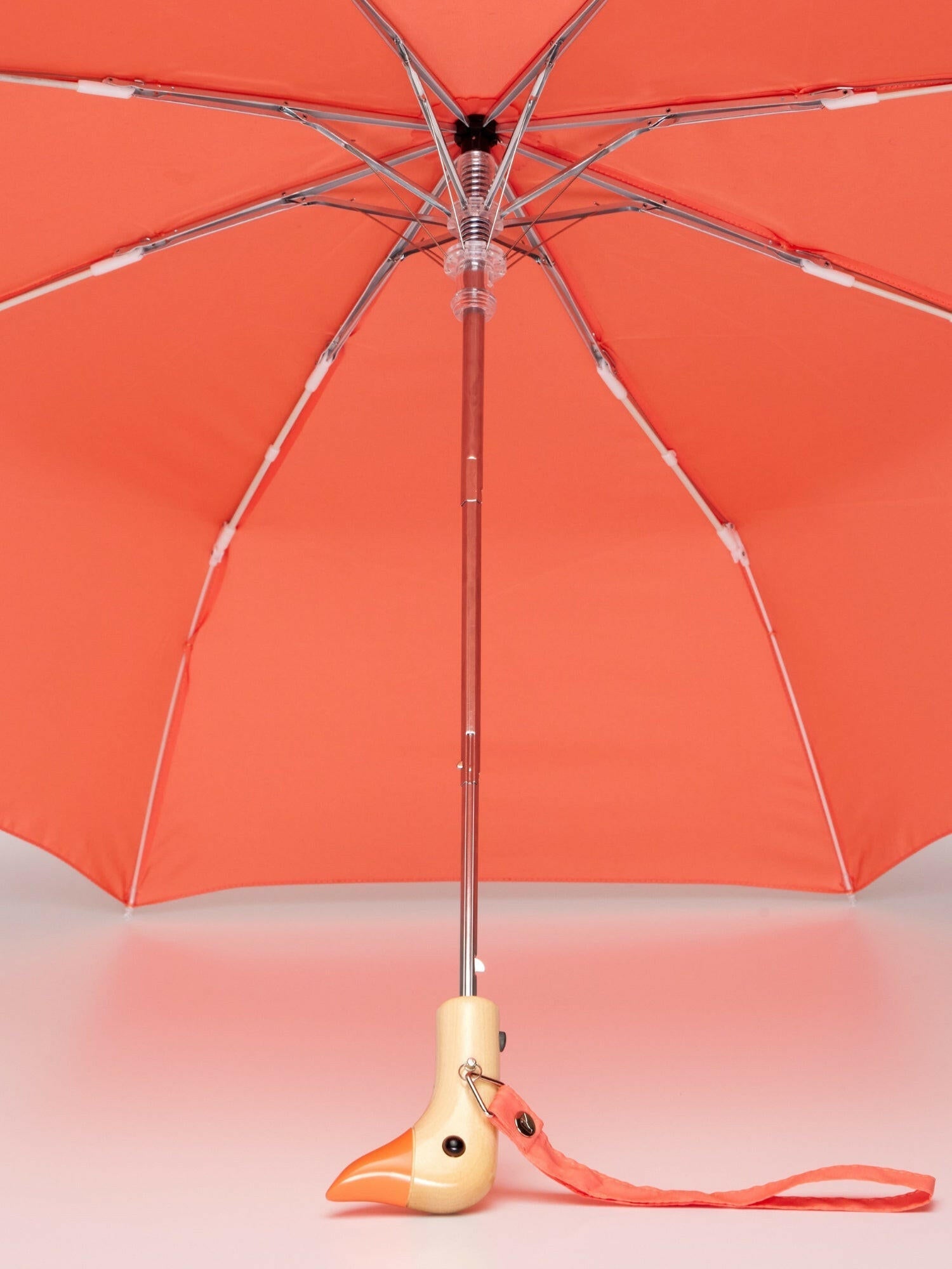 Original Duckhead - Regenschirm mit Entenkopf | Peach - ROSA ECK - Orange, Umweltfreundlich,