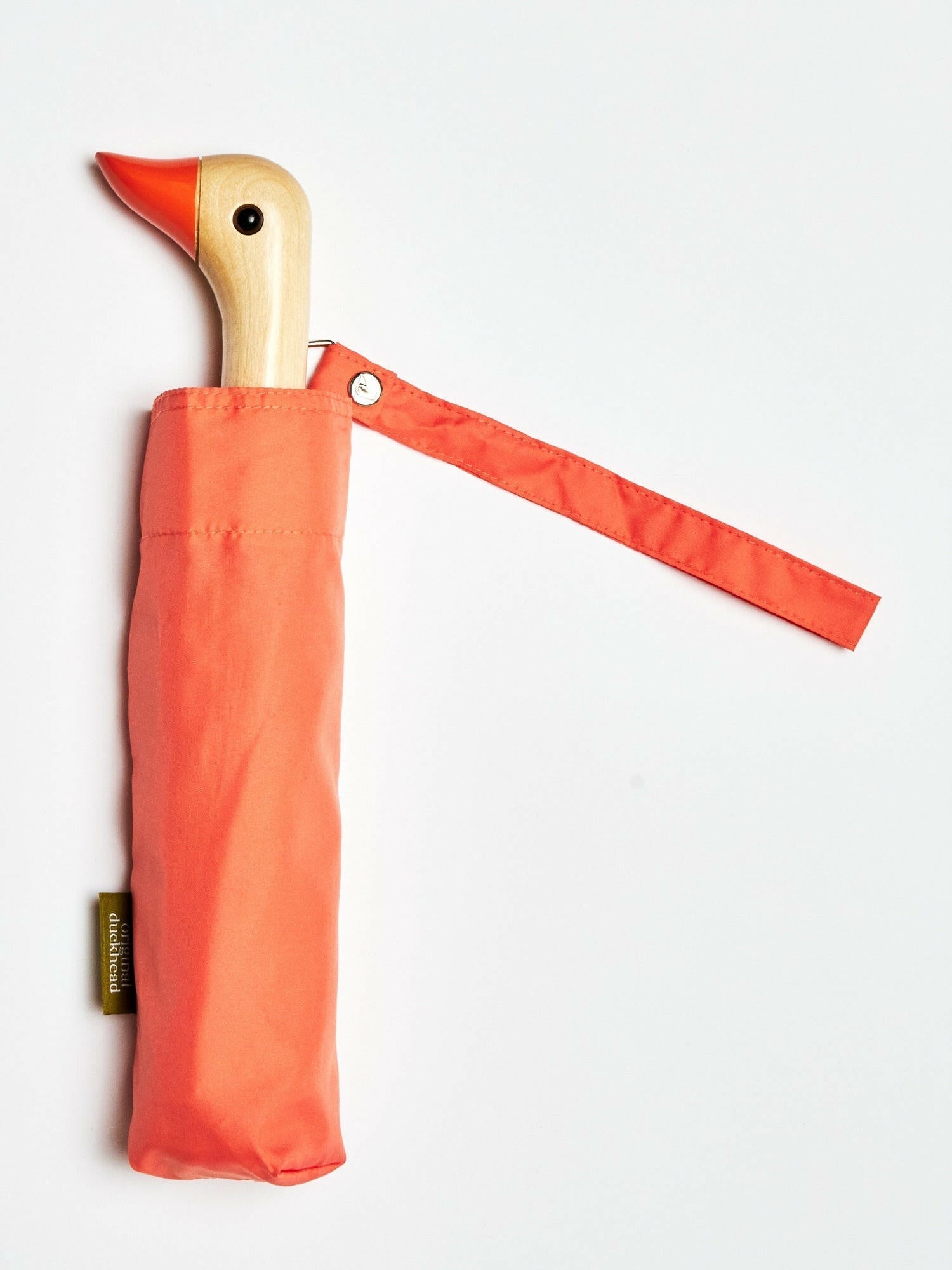 Original Duckhead - Regenschirm mit Entenkopf | Peach - ROSA ECK - Orange, Umweltfreundlich,