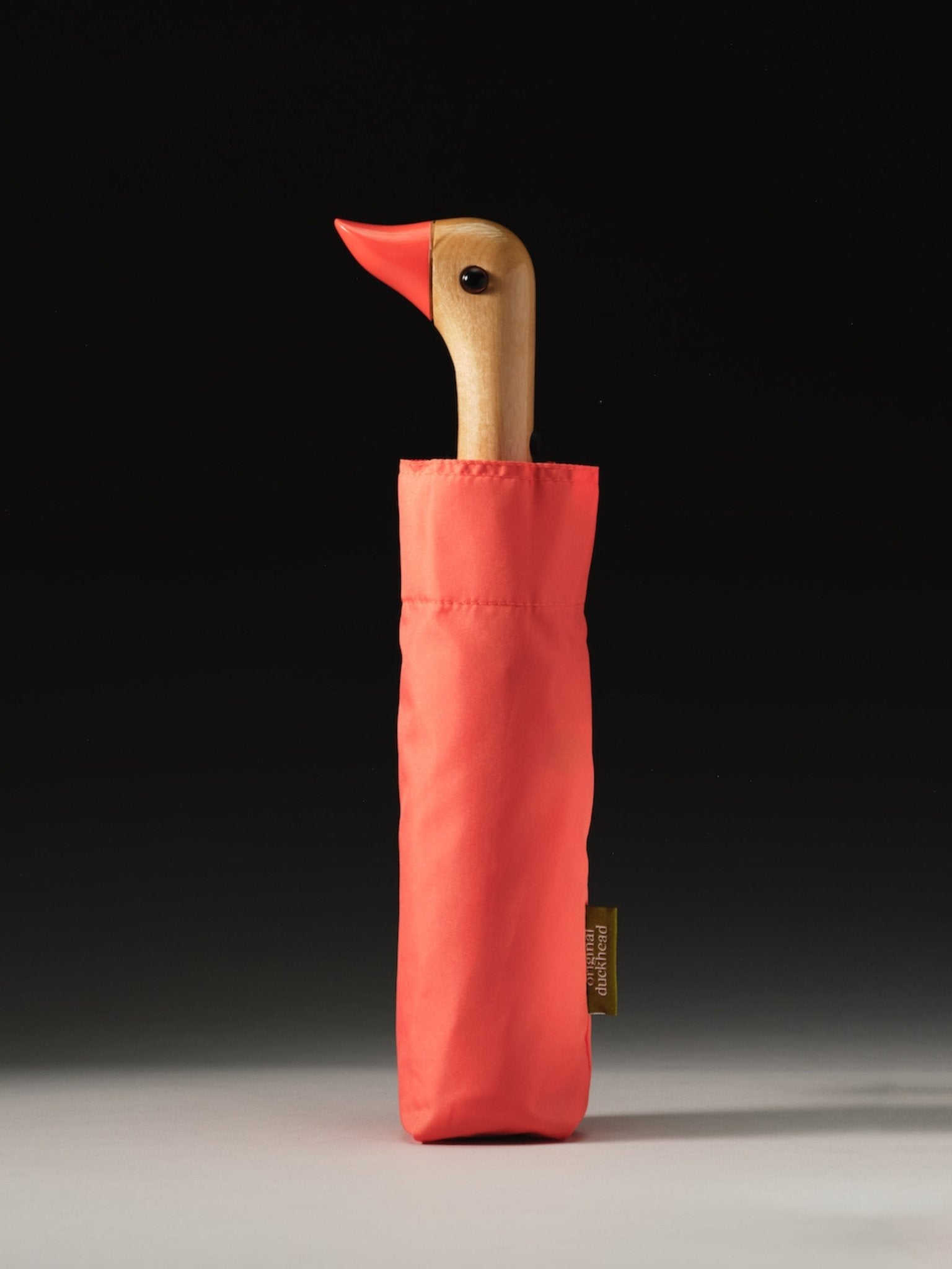 Original Duckhead - Regenschirm mit Entenkopf | Peach - ROSA ECK - Orange, Umweltfreundlich,