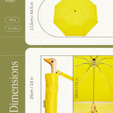Original Duckhead - Regenschirm mit Entenkopf | Yellow - ROSA ECK - Gelb, Umweltfreundlich,