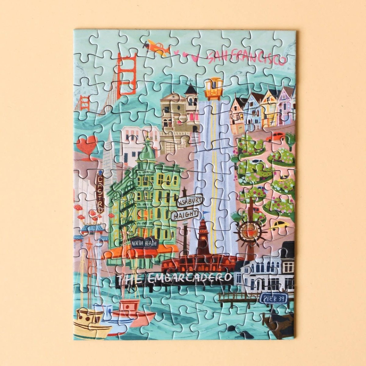 Piecely Puzzles - SAN FRANCISCO Mini - Puzzle - ROSA ECK - , ,
