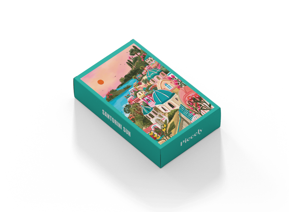 Piecely Puzzles - SANTORINI SUN Mini - Puzzle - ROSA ECK - , ,
