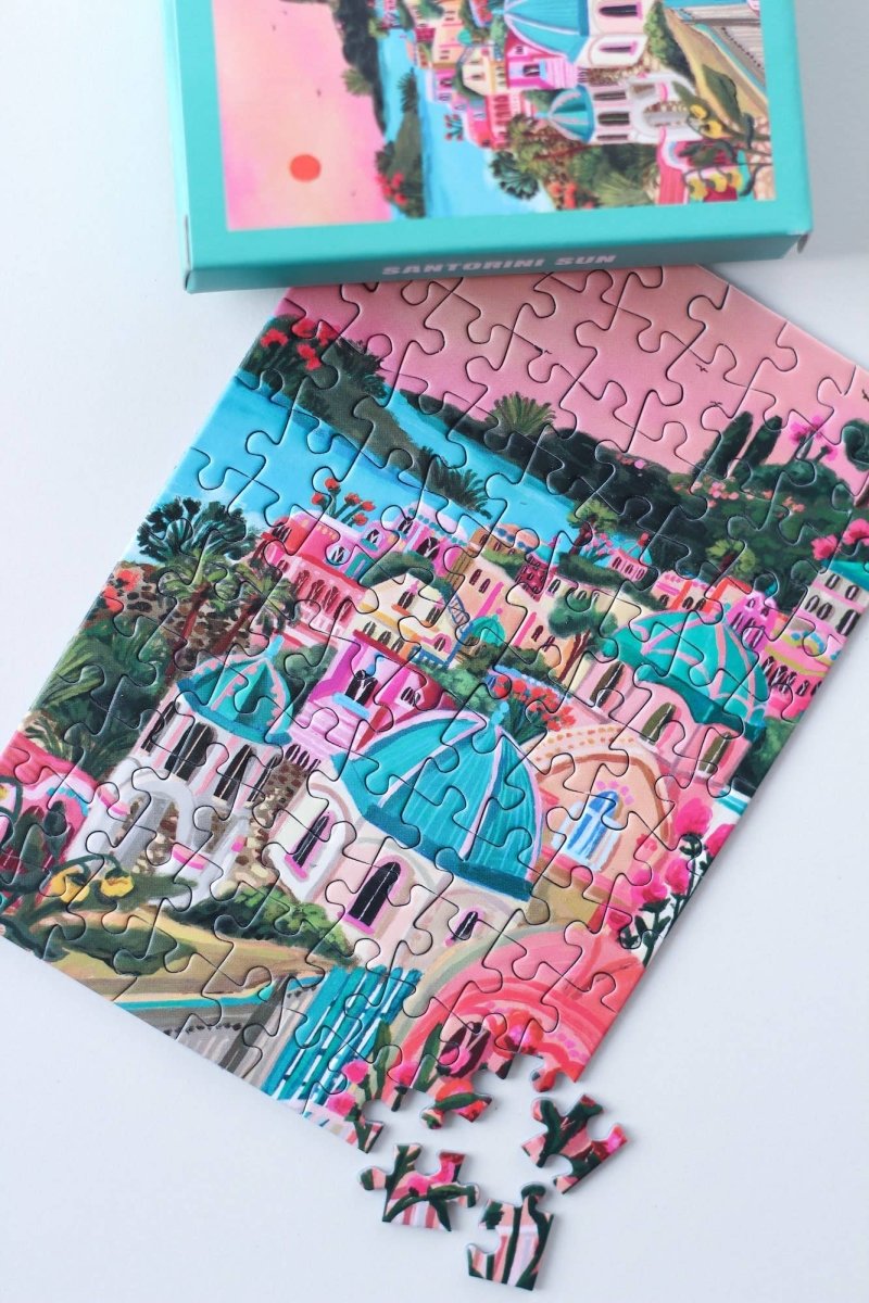 Piecely Puzzles - SANTORINI SUN Mini - Puzzle - ROSA ECK - , ,