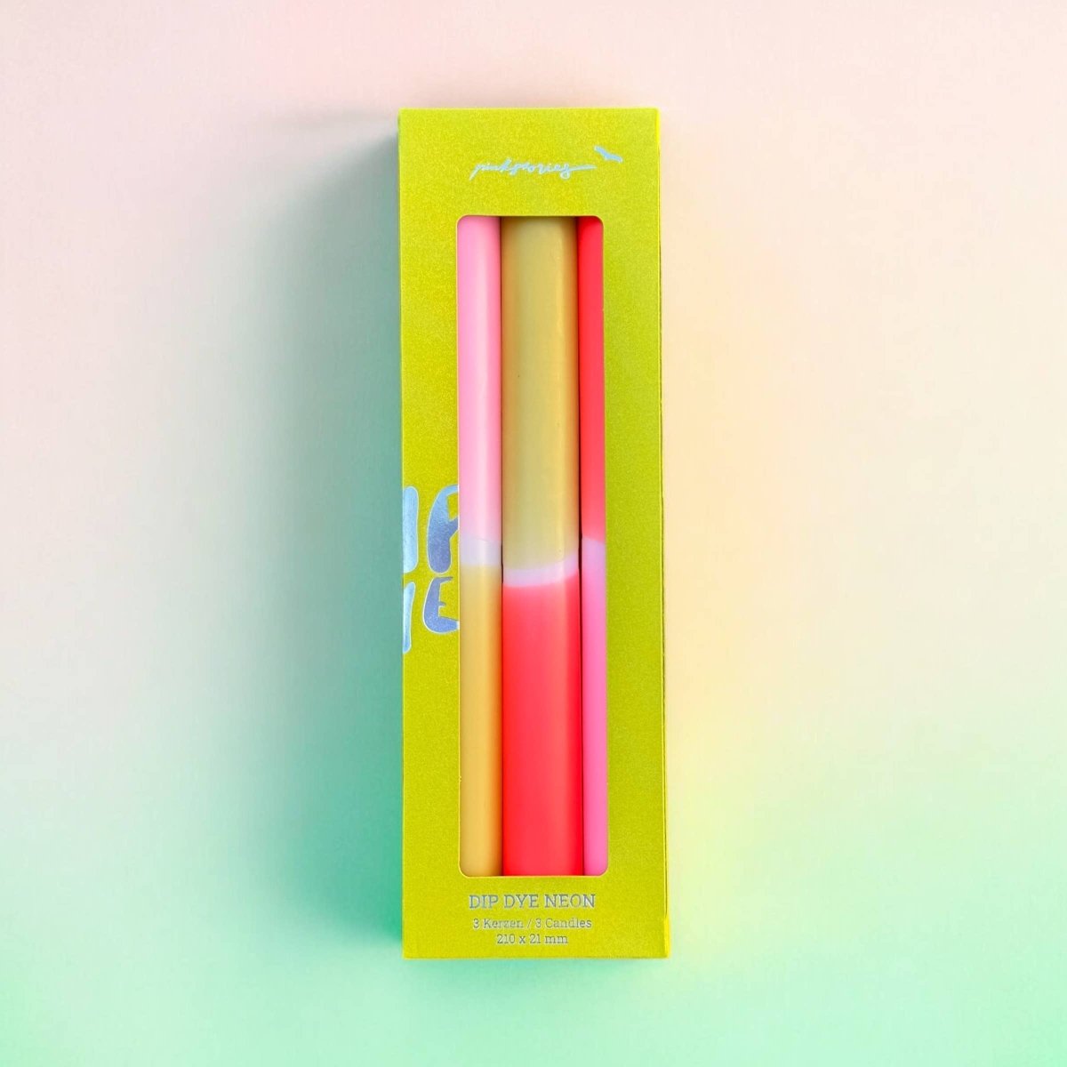 Pink Stories - DIP DYE NEON * Kerzen 2er - Set | Gooseberry Lookalike - ROSA ECK - , ,