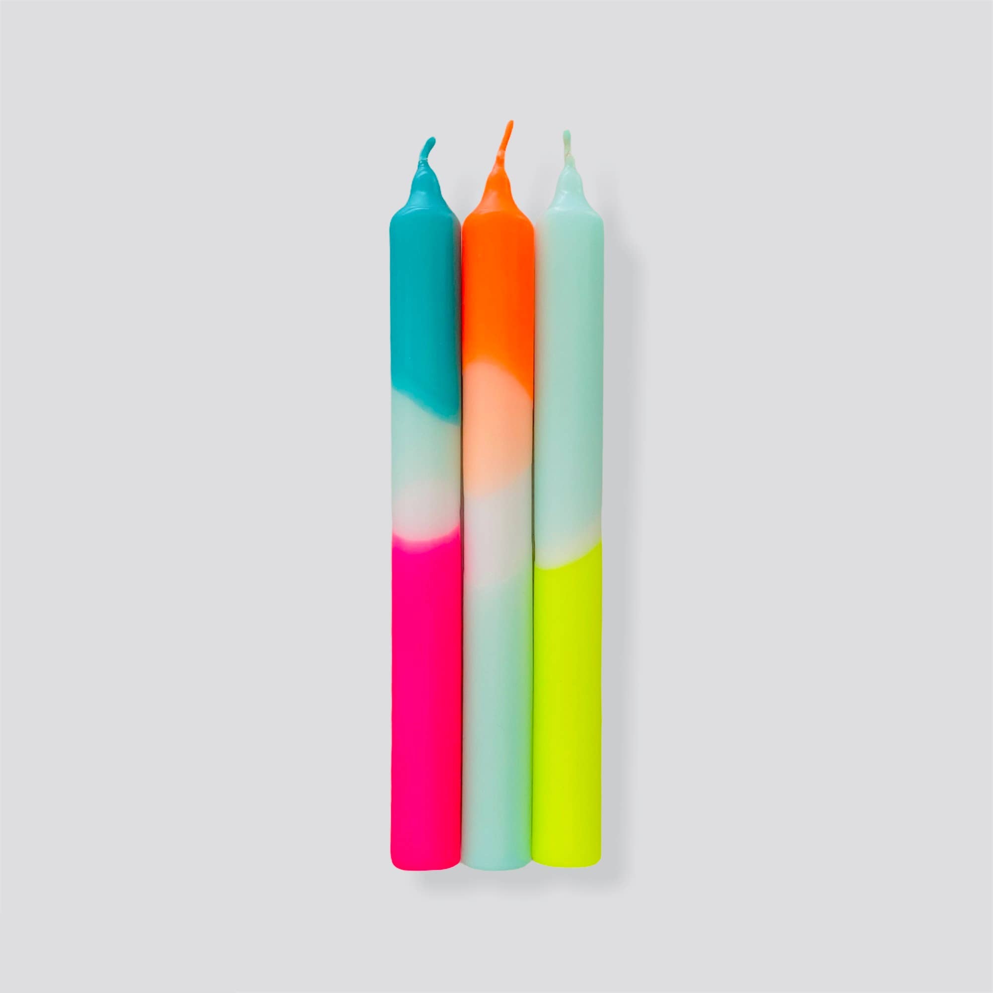 Pink Stories - DIP DYE NEON * Kerzen 3er - Set | Rainbow Kisses - Kerze - ROSA ECK Concept Store