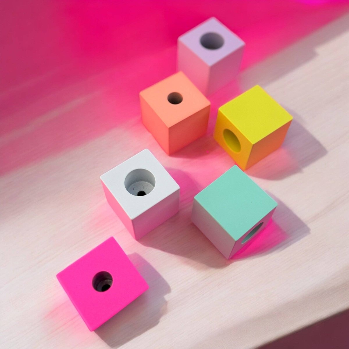 Pink Stories - FLIPPER Würfel Kerzenhalter * • Flieder - Kerzenständer - ROSA ECK Concept Store