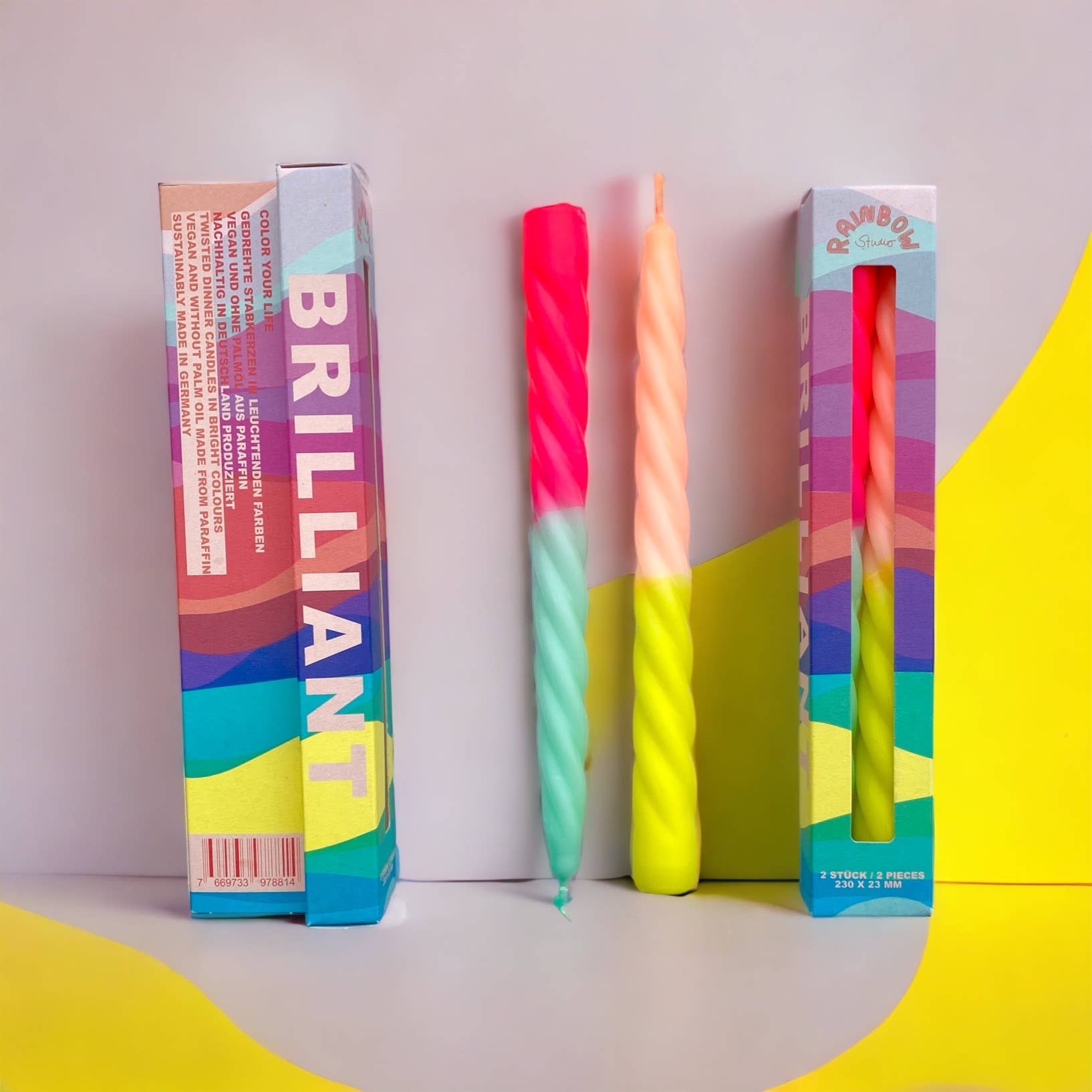 Pink Stories - RAINBOW STUDIO Kerzen 2er - Set * | Brilliant - Kerze - ROSA ECK Concept Store