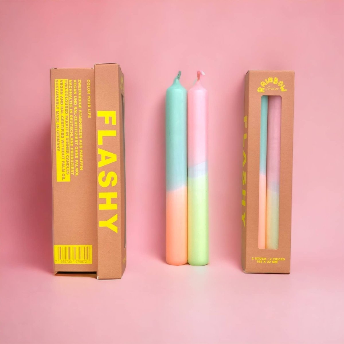 RAINBOW STUDIO * Kerzen 2er-Set • Flashy