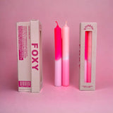 Pink Stories - RAINBOW STUDIO * Kerzen 2er - Set | Foxy - ROSA ECK - , ,