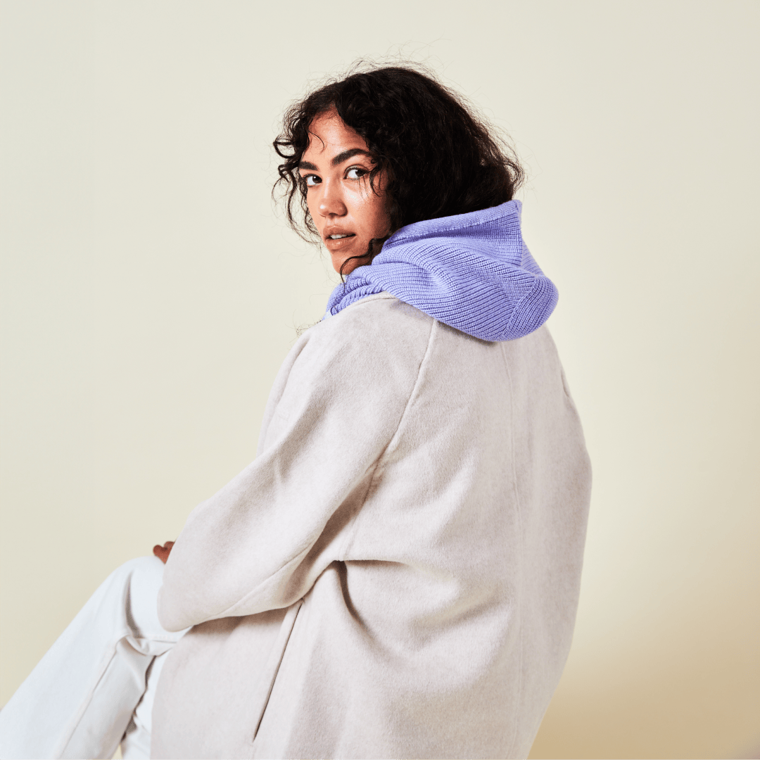 popeia - Balaclava aus Merinowolle | Lila - ROSA ECK - haub, Lila,