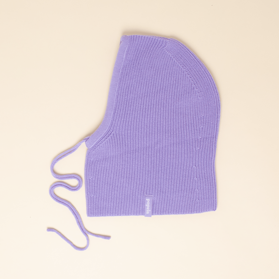 popeia - Balaclava aus Merinowolle | Lila - ROSA ECK - haub, Lila,