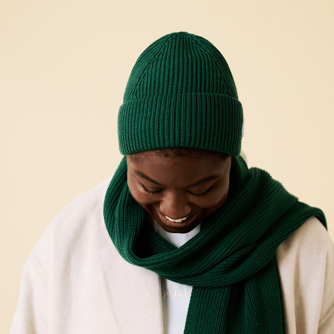 popeia - Beanie aus Merinowolle | Dunkelgrün - ROSA ECK - Grün, haube,