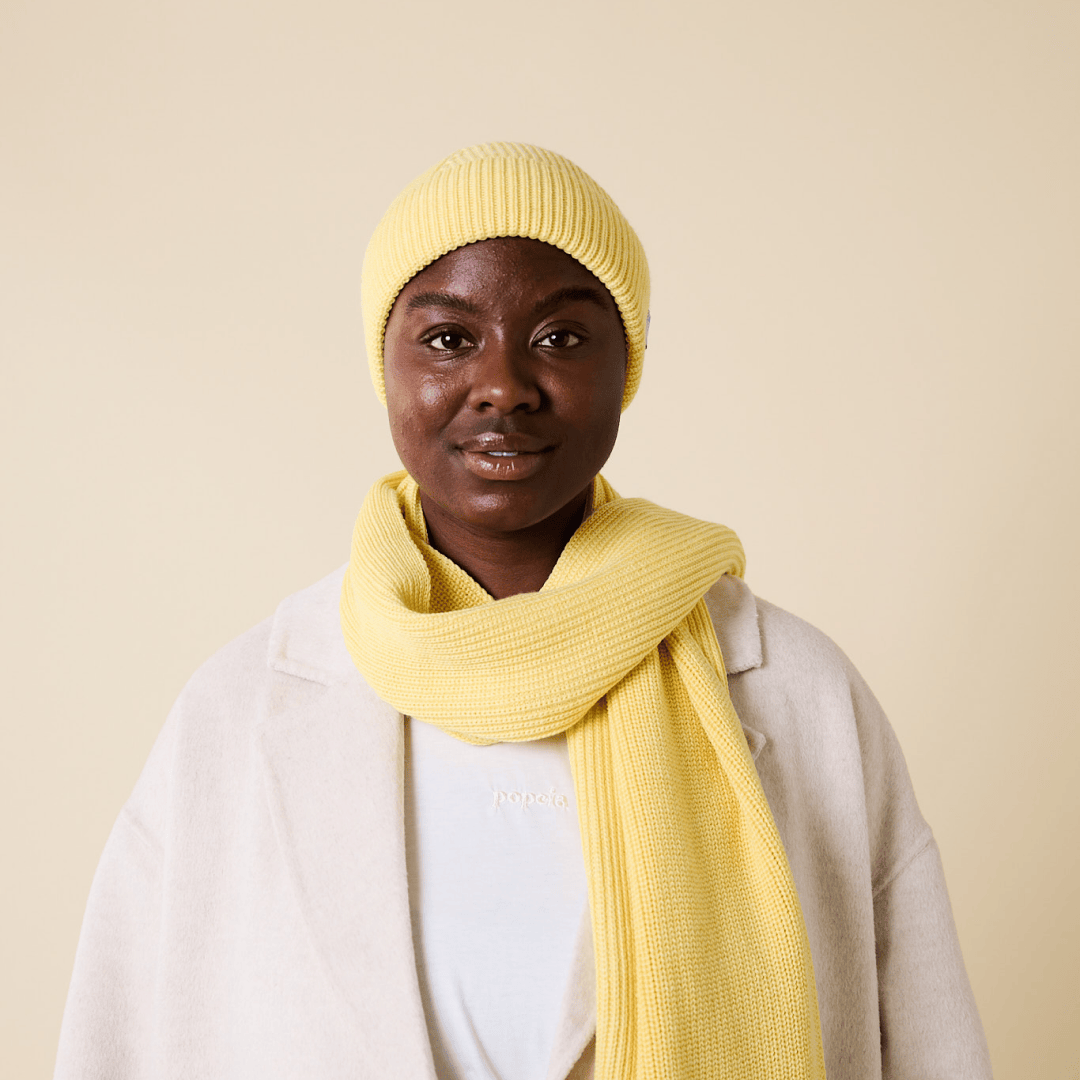 popeia - Beanie aus Merinowolle | Hellgelb - ROSA ECK - Gelb, ,