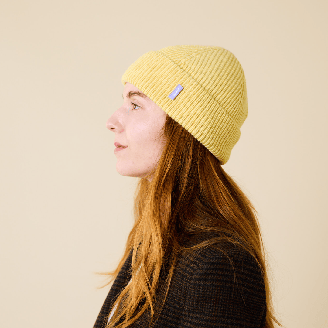 popeia - Beanie aus Merinowolle | Hellgelb - ROSA ECK - Gelb, ,