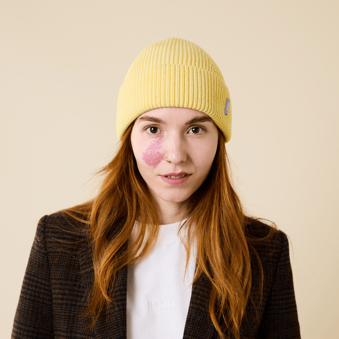 popeia - Beanie aus Merinowolle | Hellgelb - ROSA ECK - Gelb, ,