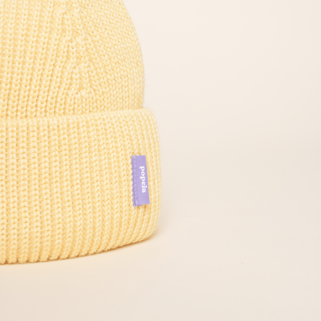 popeia - Beanie aus Merinowolle | Hellgelb - ROSA ECK - Gelb, ,