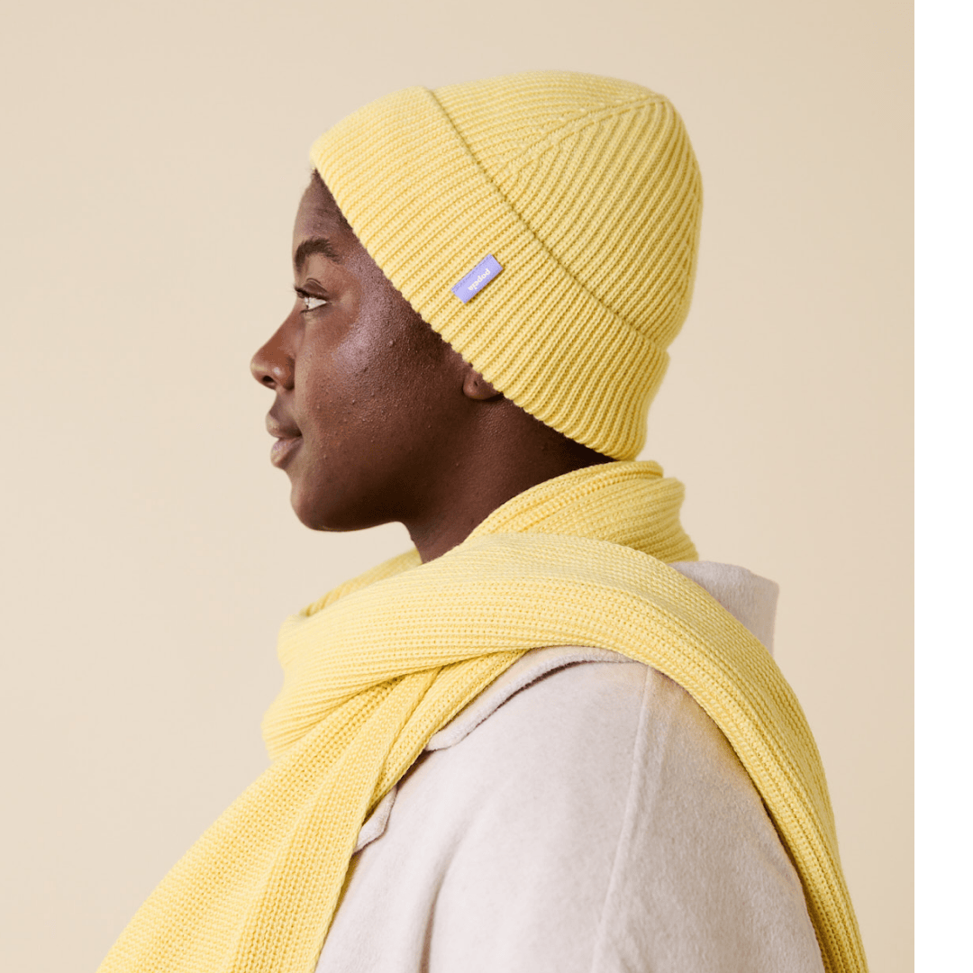 popeia - Beanie aus Merinowolle | Hellgelb - ROSA ECK - Gelb, ,