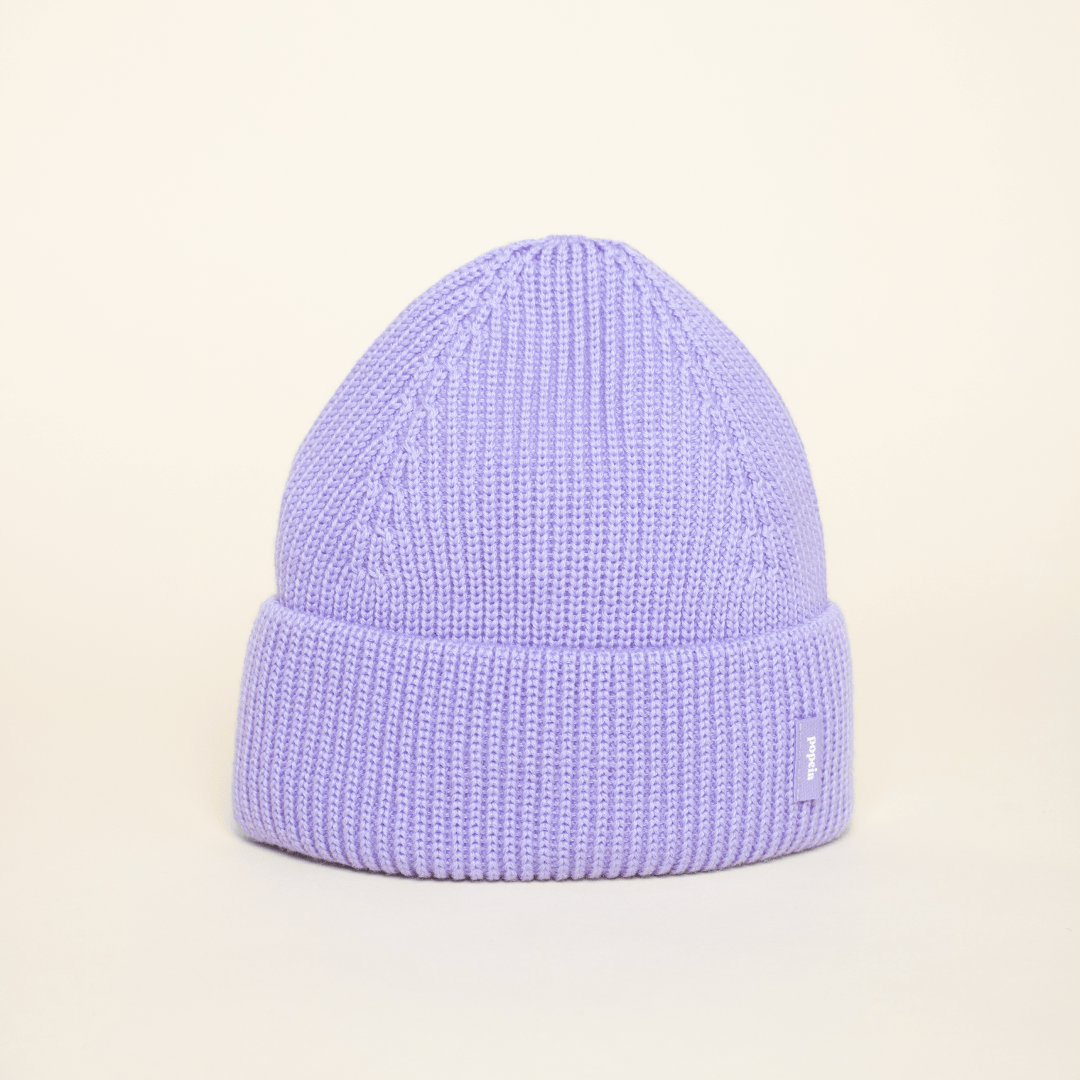 popeia - Beanie aus Merinowolle | Lila - ROSA ECK - Lila, ,