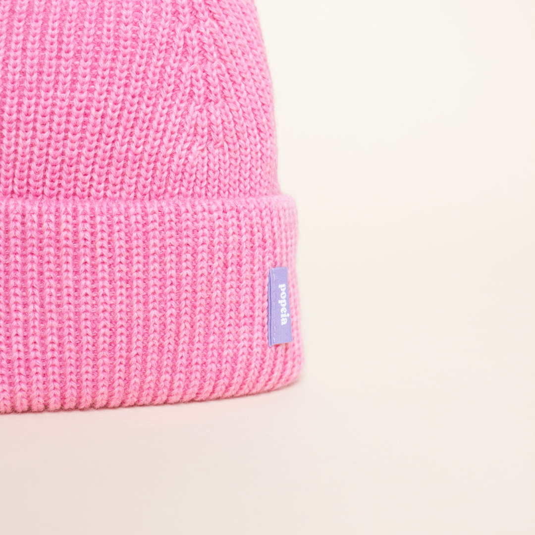 popeia - Beanie aus Merinowolle | Pink - ROSA ECK - , ,