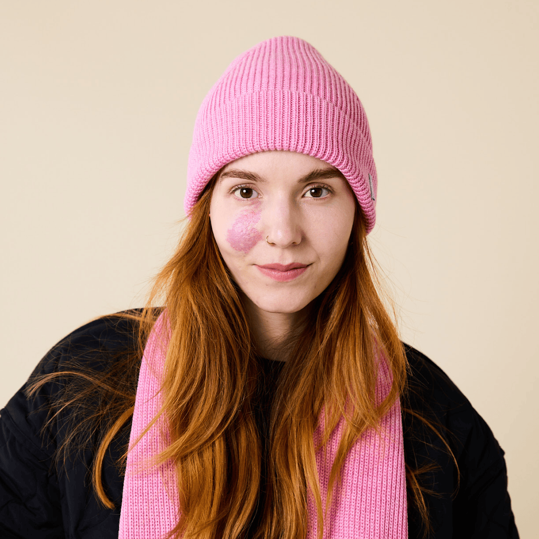 popeia - Beanie aus Merinowolle | Pink - ROSA ECK - , ,