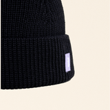 popeia - Beanie aus Merinowolle | Schwarz - ROSA ECK - , ,