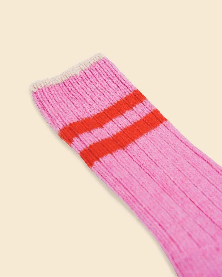popeia - Dicke Stricksocken aus Wolle • Pink - Socken - ROSA ECK