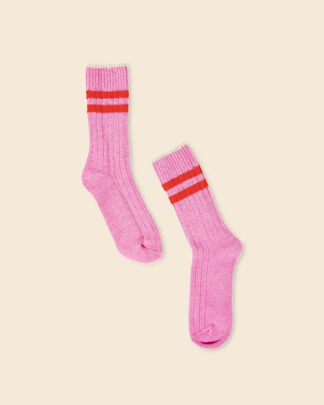 popeia - Dicke Stricksocken aus Wolle • Pink - Socken - ROSA ECK