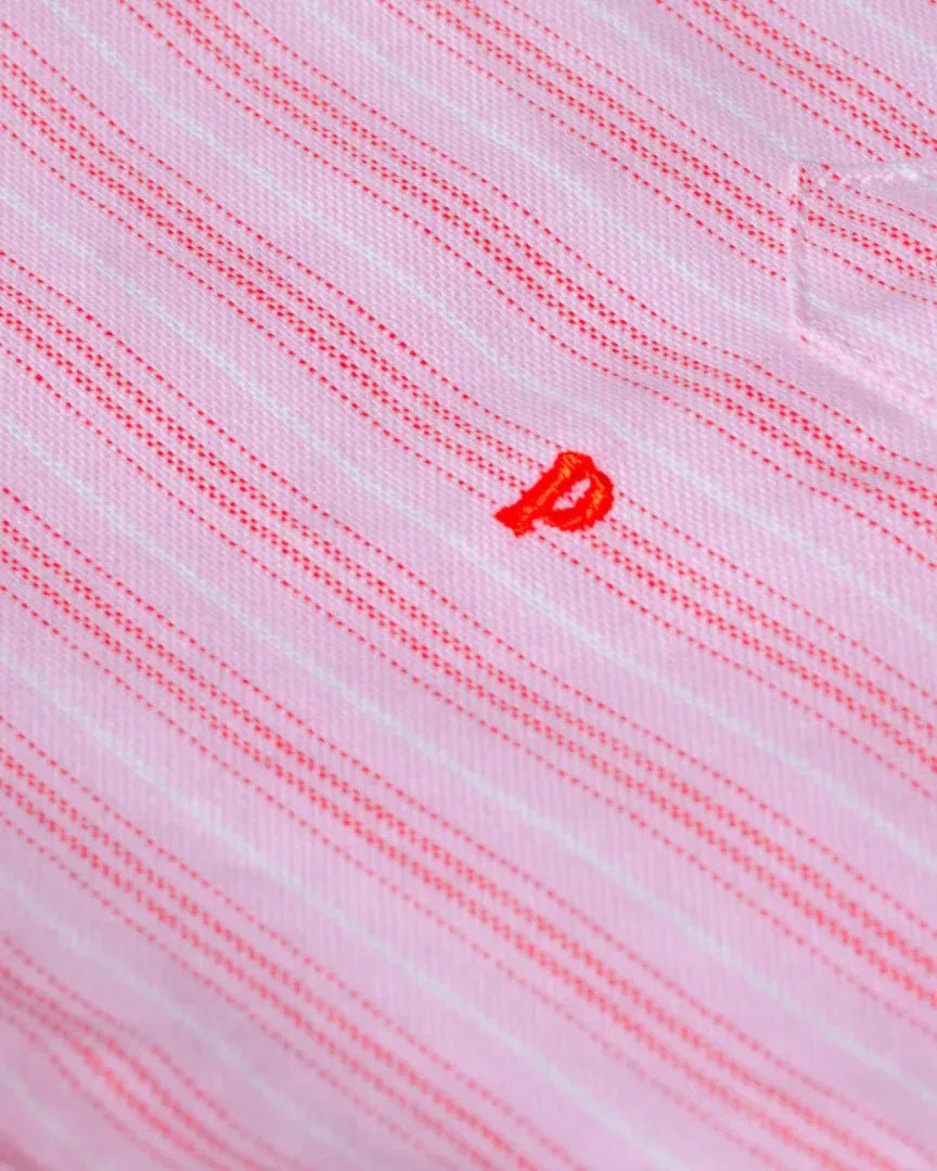 popeia - Hemdbluse Gestreift aus Bio - Baumwolle • Pink/Rot - Hemd - ROSA ECK Concept Store