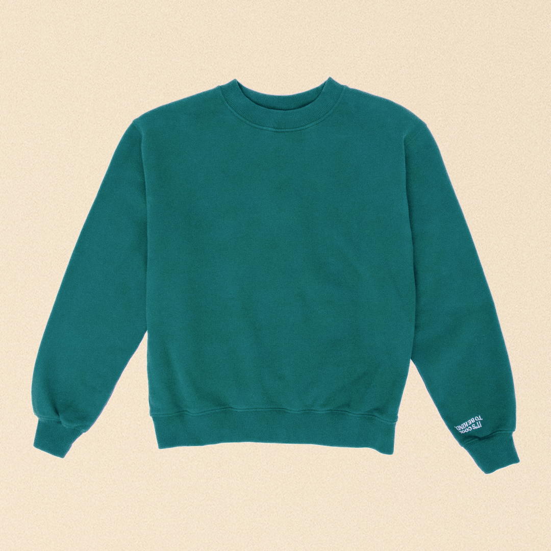 popeia - KINDNESS Sweater aus Bio - Baumwolle | College Grün - ROSA ECK - Basics, Pullover,
