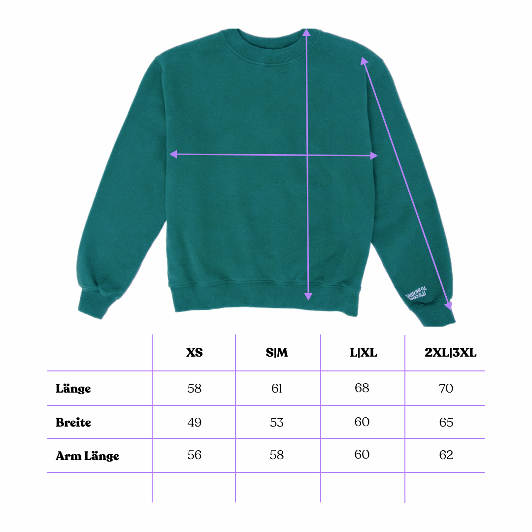 popeia - KINDNESS Sweater aus Bio - Baumwolle | College Grün - ROSA ECK - Basics, Pullover,