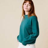 popeia - KINDNESS Sweater aus Bio - Baumwolle | College Grün - ROSA ECK - Basics, Pullover,