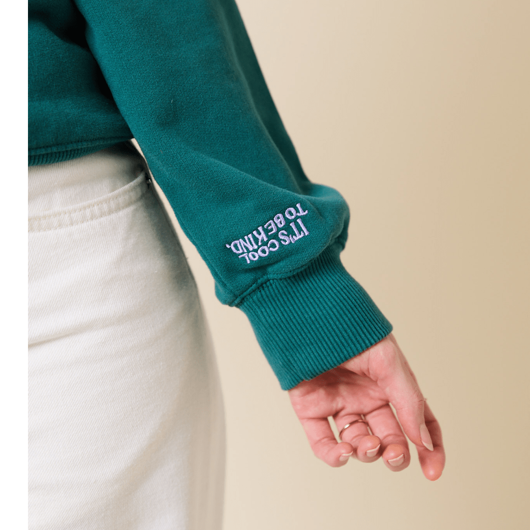popeia - KINDNESS Sweater aus Bio - Baumwolle | College Grün - ROSA ECK - Basics, Pullover,