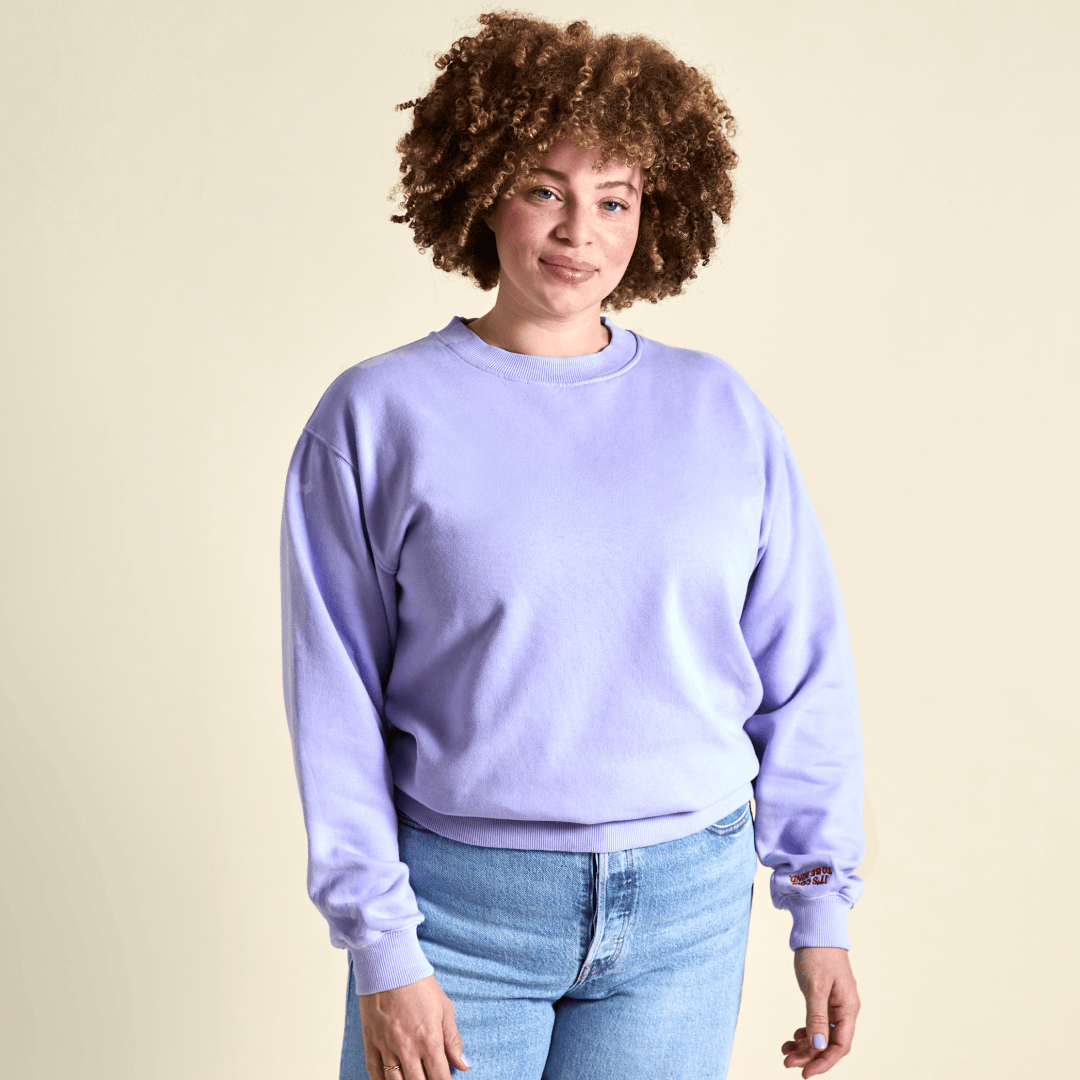 popeia - KINDNESS Sweater aus Bio - Baumwolle | Lila - ROSA ECK - , ,