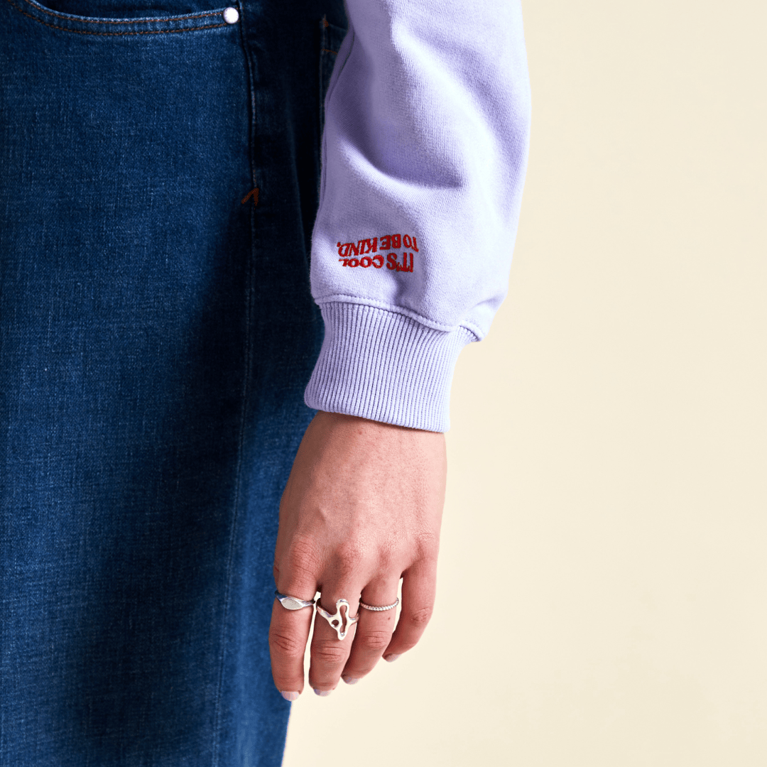 popeia - KINDNESS Sweater aus Bio - Baumwolle | Lila - ROSA ECK - , ,