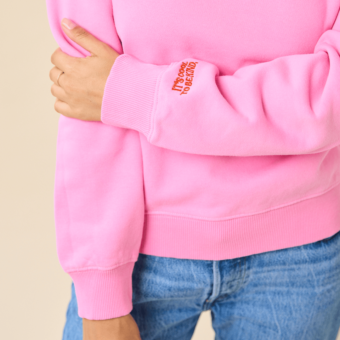 popeia - KINDNESS Sweater aus Bio - Baumwolle | Pink - ROSA ECK - , ,