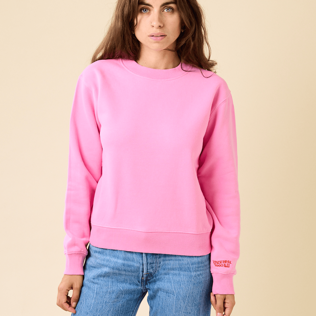 popeia - KINDNESS Sweater aus Bio - Baumwolle | Pink - ROSA ECK - , ,