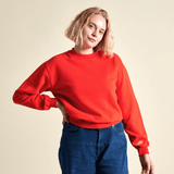 popeia - KINDNESS Sweater aus Bio - Baumwolle | Rot - ROSA ECK - Basics, Pullover,