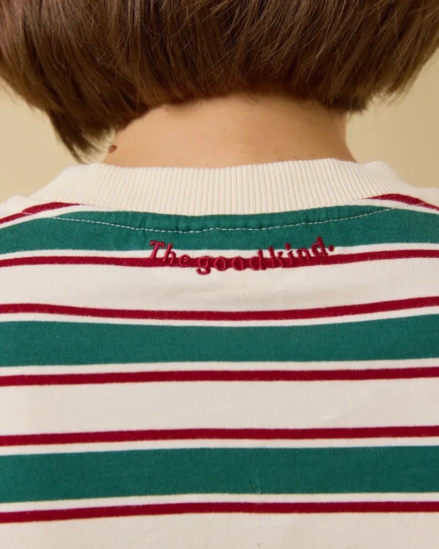 popeia - Langarmshirt aus Bio - Baumwolle • Dunkelgrün/Bordeaux - Langarmshirt - ROSA ECK