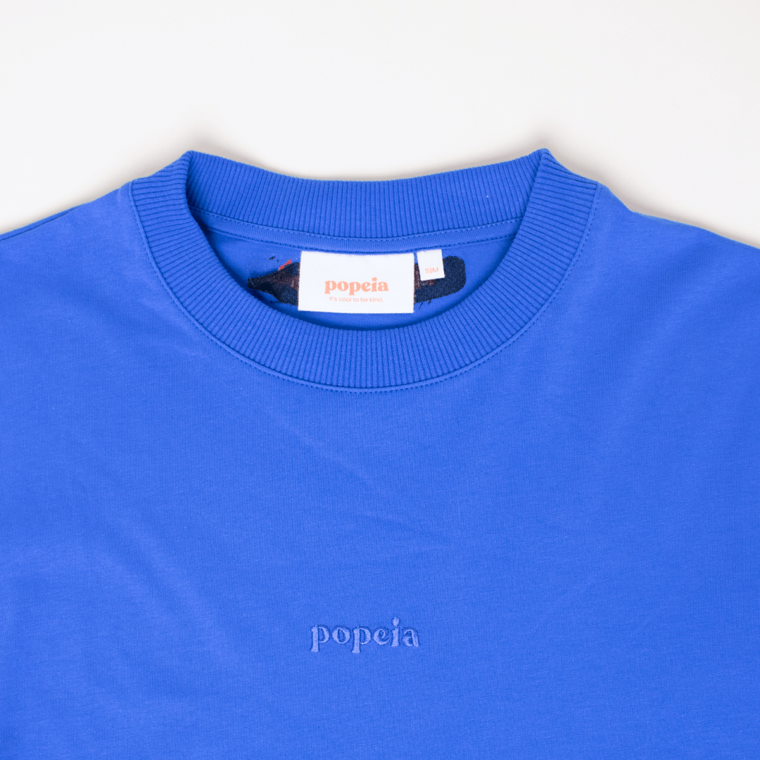 popeia - Langarmshirt aus Bio - Baumwolle | Königsblau - ROSA ECK - Basic, ,
