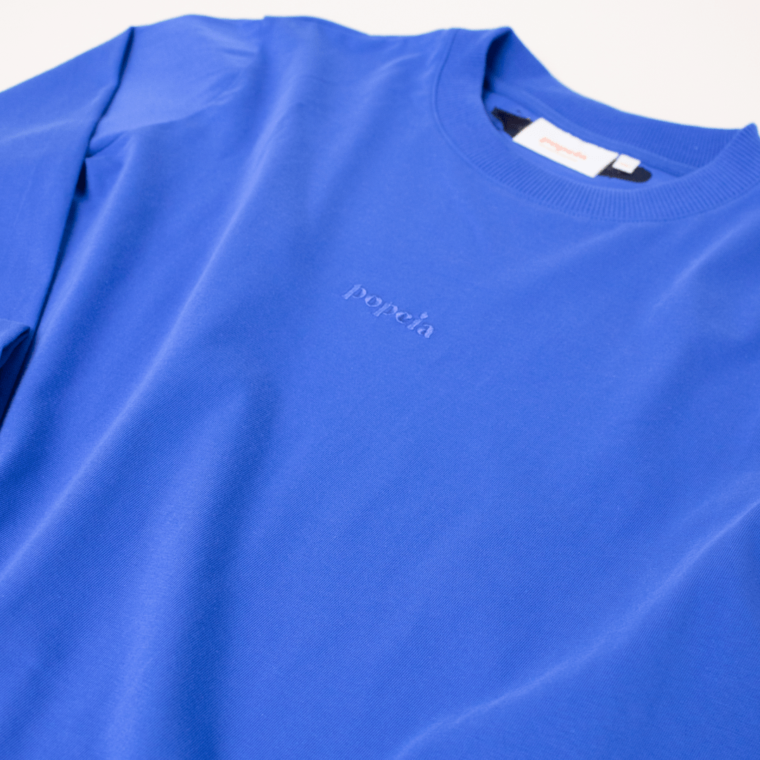 popeia - Langarmshirt aus Bio - Baumwolle | Königsblau - ROSA ECK - Basic, ,