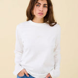 popeia - Langarmshirt aus Bio - Baumwolle | Off - White - Langarmshirt - ROSA ECK Concept Store