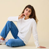 popeia - Langarmshirt aus Bio - Baumwolle | Off - White - Langarmshirt - ROSA ECK Concept Store