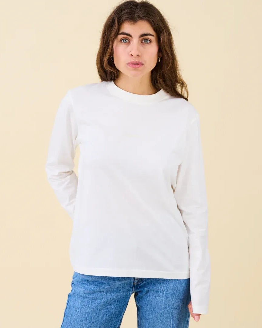 popeia - Langarmshirt aus Bio - Baumwolle | Off - White - Langarmshirt - ROSA ECK Concept Store